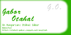 gabor otahal business card
