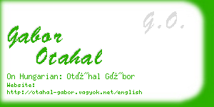 gabor otahal business card